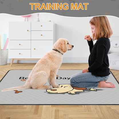 2-Pack Washable Pee Pads for Dogs (47x32in) – Extra-Absorbent, Thick, Reusable Pads with Non-Slip Design, Prevents Leakage, Ideal for Puppy Playpen, Crate, Whelping Box, and Potty Training – Grey